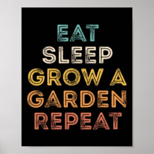 Poster Coma Sono Faça Um Jardim Repetir Jogo Engraçado 5
