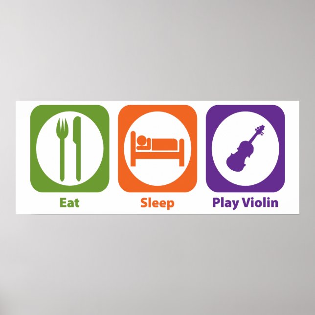 Poster Coma Sono Tocar Violino (Frente)