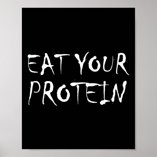 Poster Coma Sua Proteína Proteína Construção Muscular Fit (Frente)