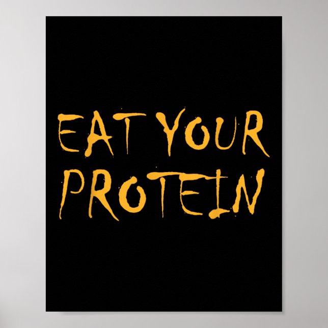 Poster Coma Sua Proteína Proteína Construção Músculo Fitn (Frente)