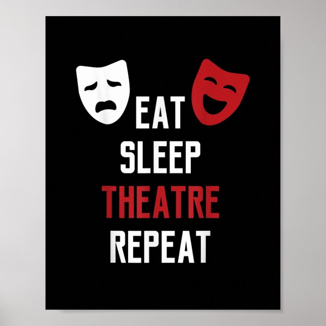 Poster Coma Teatro do Sono Repetir Presente Musical (Frente)