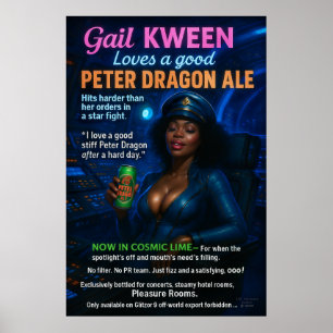 Poster Comandante Gail Kween Ama Peter Dragon Ale