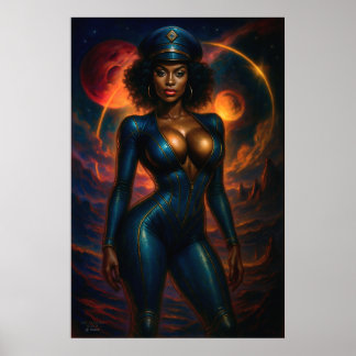 Poster Comandante Gail Kween | Glamour de Ficção Científi
