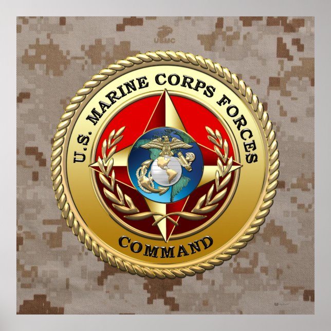 Póster Comando das Forças Armadas dos EUA (MARFORCOM) [3D (Frente)