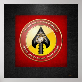 Poster Comando de Operações Especiais USMC (MARSOC) [3D]