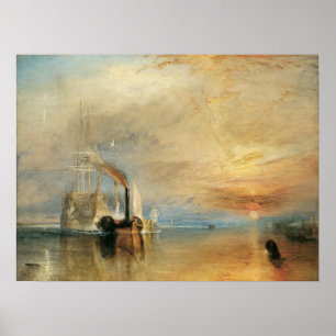 Póster Combate ao Temerário por Joseph Turner, Arte Mar