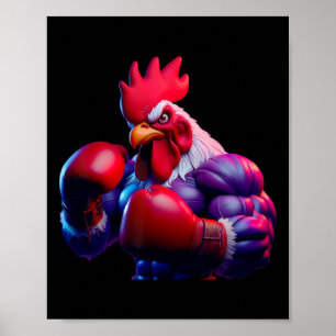 Poster Combate de Combate à Luta Contra a Mma do Boxer do