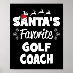 Poster Combate de Natal do treinador de golfe favorito do