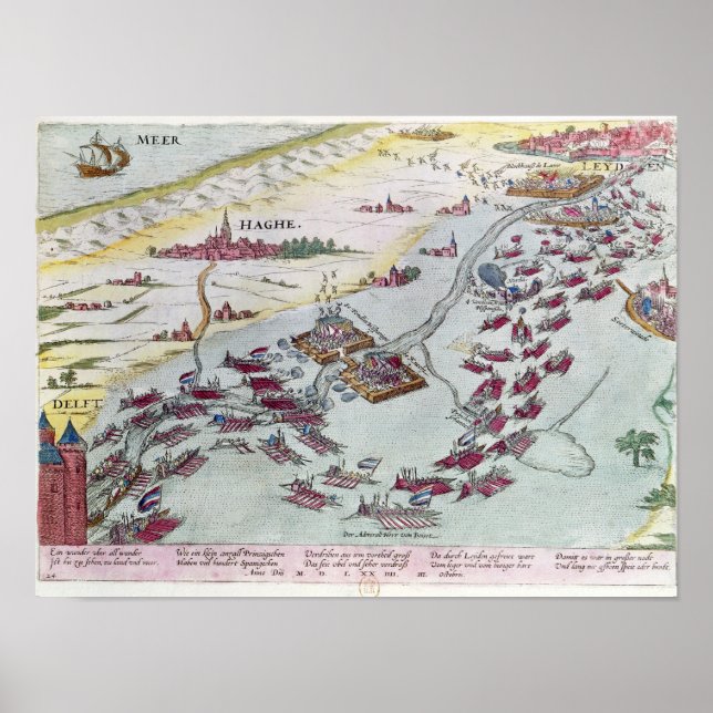 Póster Combate Naval ao largo da Costa da Haia (Frente)