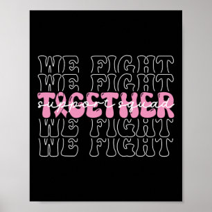 Poster Combatemos Juntos O Suporte À Consciência Do Cance
