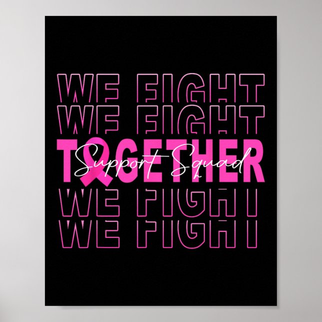 Poster Combatemos Juntos O Suporte À Consciência Do Cance (Frente)