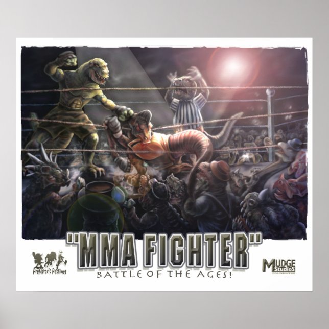 Póster Combatentes do Dinossaur MMA (Frente)