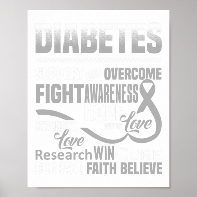 Poster Combater a Consciência da Diabetes Suporte à Esper (Frente)