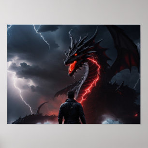 Poster Combater é desafiar um dragão