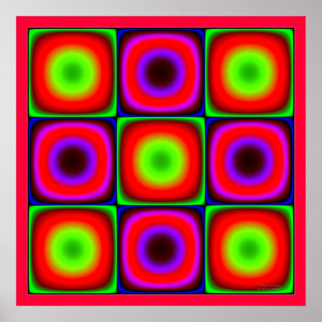 Poster Combinação de cores oscilante (Frente)