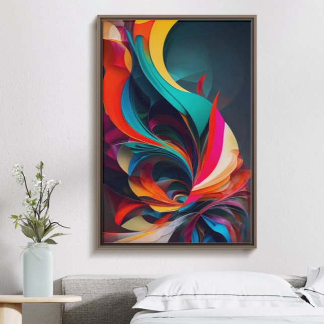 Poster combinação de cores vibrantes com abstrato, na mod (Criador carregado)