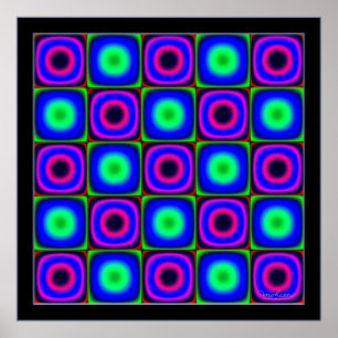 Póster Combinações de cores de brilho