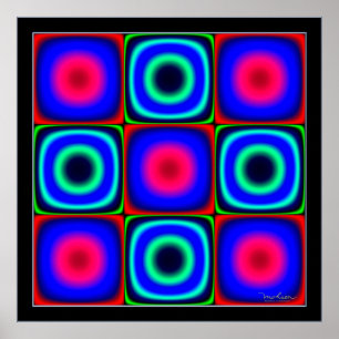 Póster Combinações de cores oscilantes