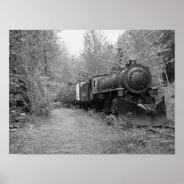 Póster Comboio a vapor fora de uso (Frente)