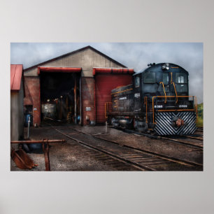 Póster Comboio - Centro de Reparação de Strasburg