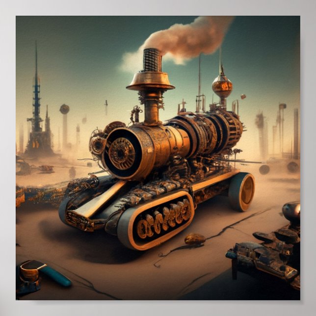 Poster Comboio cibervapor (Frente)