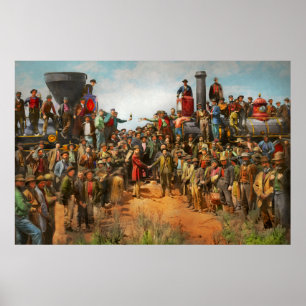 Poster Comboio - Civil - Foto do champanhe 1869