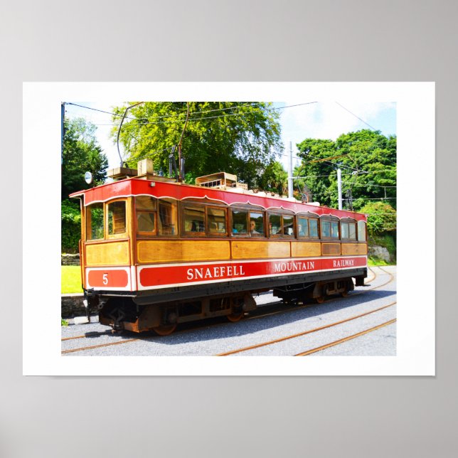 Póster Comboio de montanha Snaefell (Frente)
