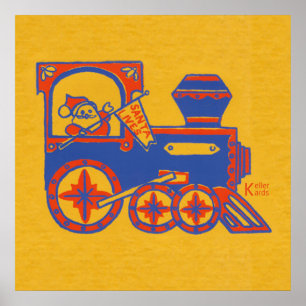 Póster Comboio de papais noeis