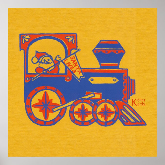 Póster Comboio de papais noeis (Frente)