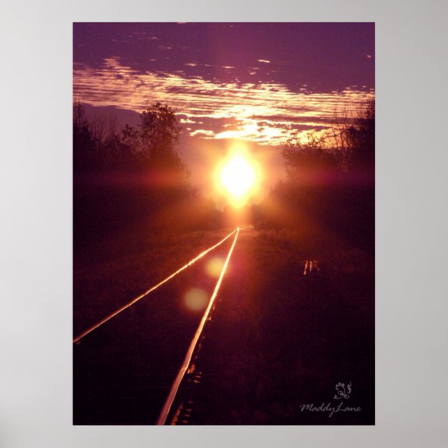 Póster Comboio de pensamentos Sunset by Miyspirit (Frente)
