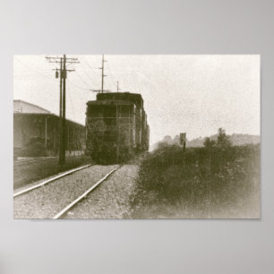 Poster Comboio em Caminhos de Ferro - Locomotiva Retroati