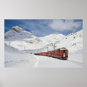 Poster Comboio local na linha Bernina