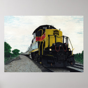 Poster Comboio Locomotivo do Meio-Oeste