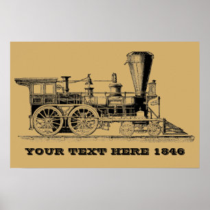 Poster Comboio Locomotivo na Era Vitoriana
