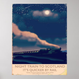 Póster Comboio noturno para a Escócia