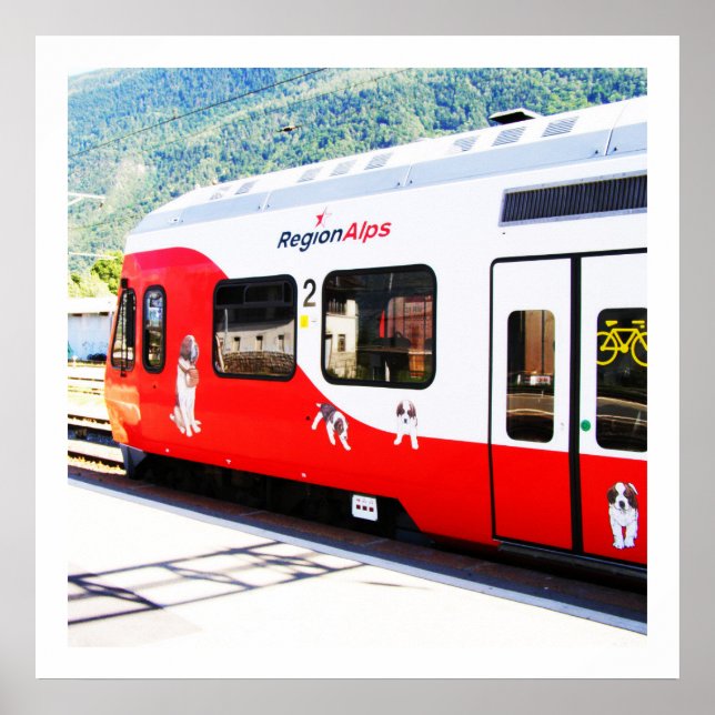 Póster Comboio Região dos Alpes (Frente)