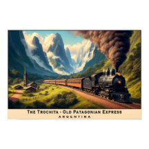 Comboio Vintage a Vapor nas Montanhas Patagônicas