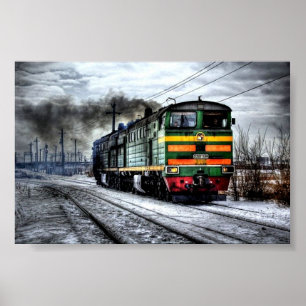 Poster Comboios diesel russos