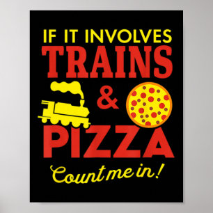 Poster Comboios E Pizza Diversão Autismo Sensibilização
