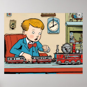 Poster Comboios-modelo - Brinquedos para crianças