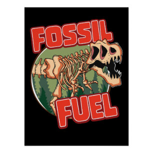 Póster Combustível Fóssil de Dinossauro