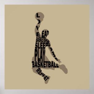 Poster Come sleep basquetebol