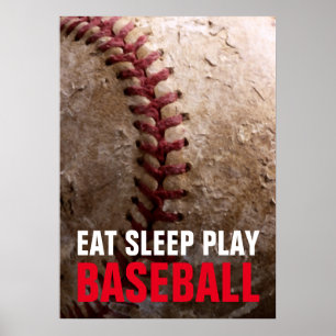 Poster Come Sleep Play Baseball