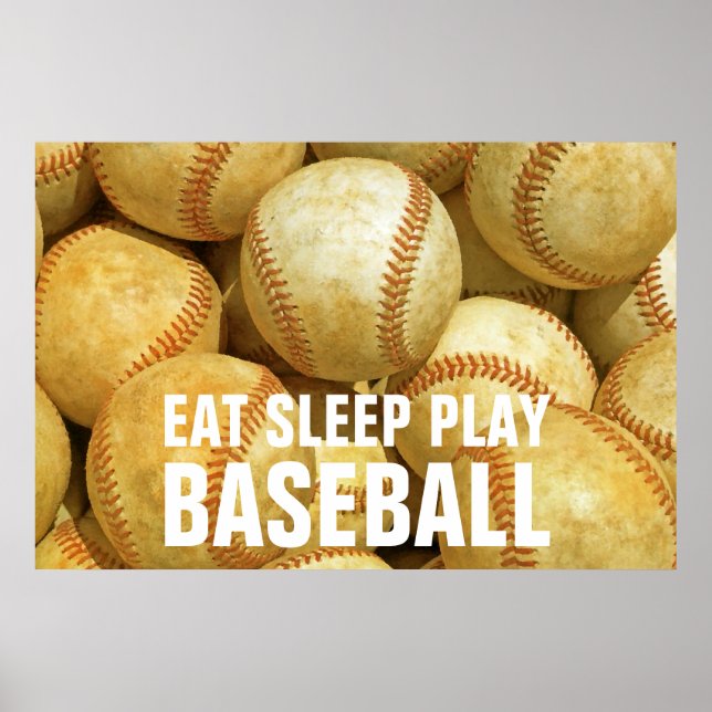 Póster Come Sleep Play Baseball (Frente)