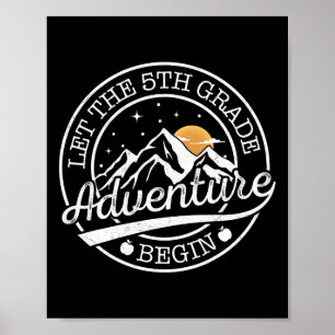 Poster Começa a Aventura da 5ª Série Retro Primeiro Dia