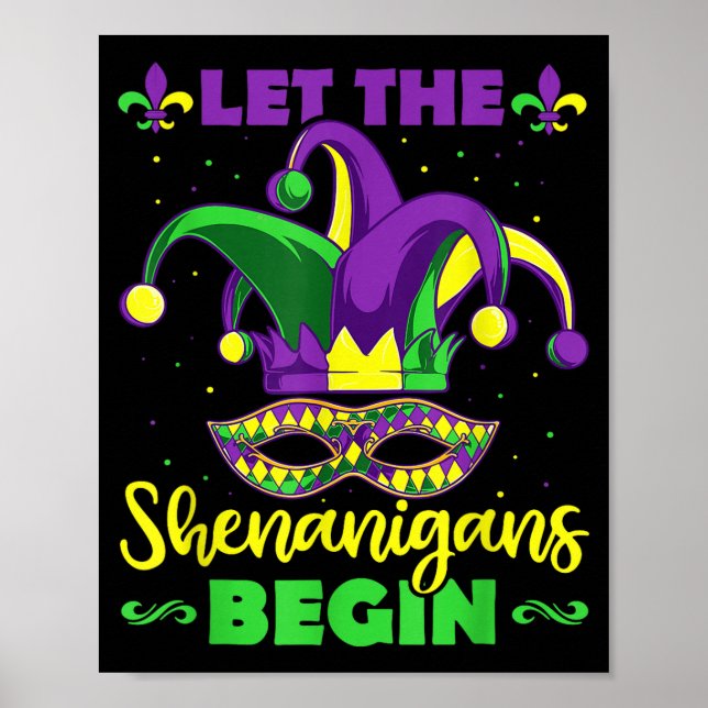 Poster Começam as Travessuras Máscara de Cabelo de Jester (Frente)