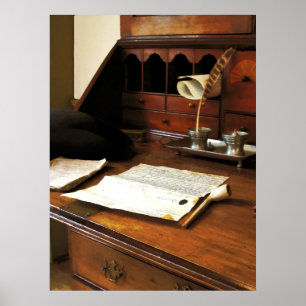 Poster COMEÇANDO SOB $20 - Quill, papéis e tubulação