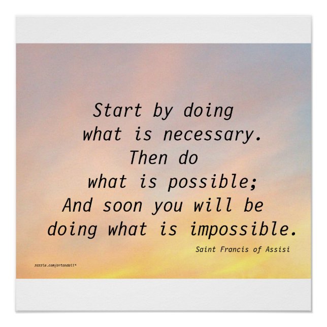 PÓSTER COMECE FAZENDO RUAS. POSTER FRANCIS (Frente)