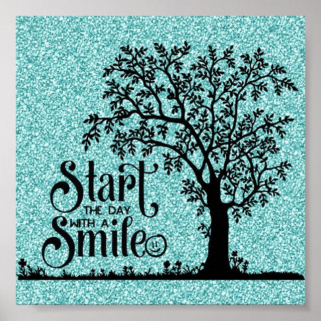 Poster Comece o dia sorrindo (Frente)