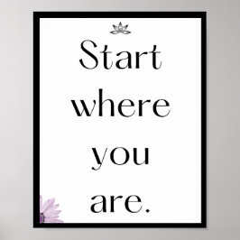 Poster Comece onde você está, Cotação